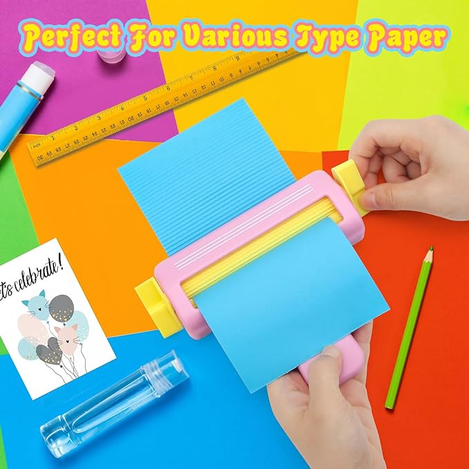 دستگاه چیندارکن کاغذ برای هنرهای دستی - ابزار کاغذی برای ساخت هنرهای دکوری و طراحی کاغذی، دستگاه چیندار با شکل موج یا برای اسکرپبوکینگ برند