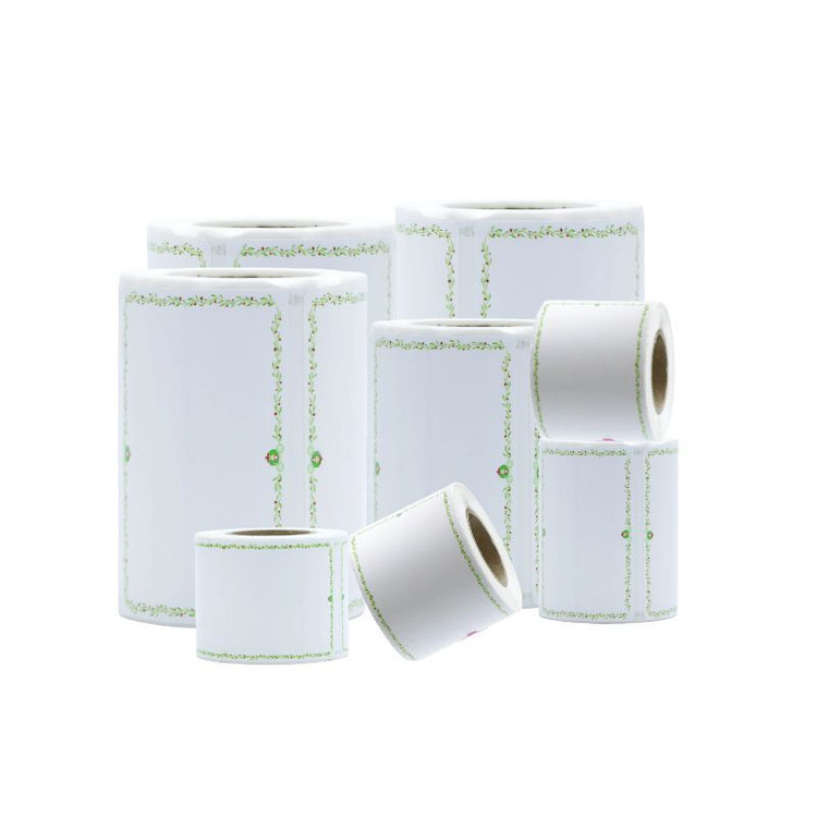 🌿 برچسب حرارتی PVC تایلندی سایز 50 در50 میلیمتر طرح گلریز سبز | ضدآب | ماندگاری ۱۰ ساله