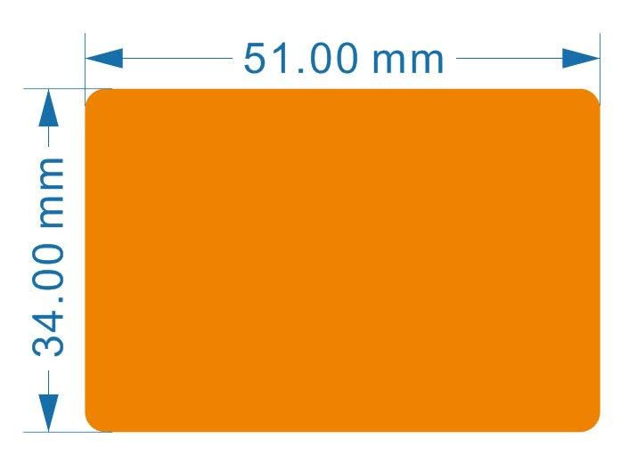 برچسب نارنجی PVC براق دیجیکالا حرارتی 1000 عددی مخصوص انواع پرینترحرارتی