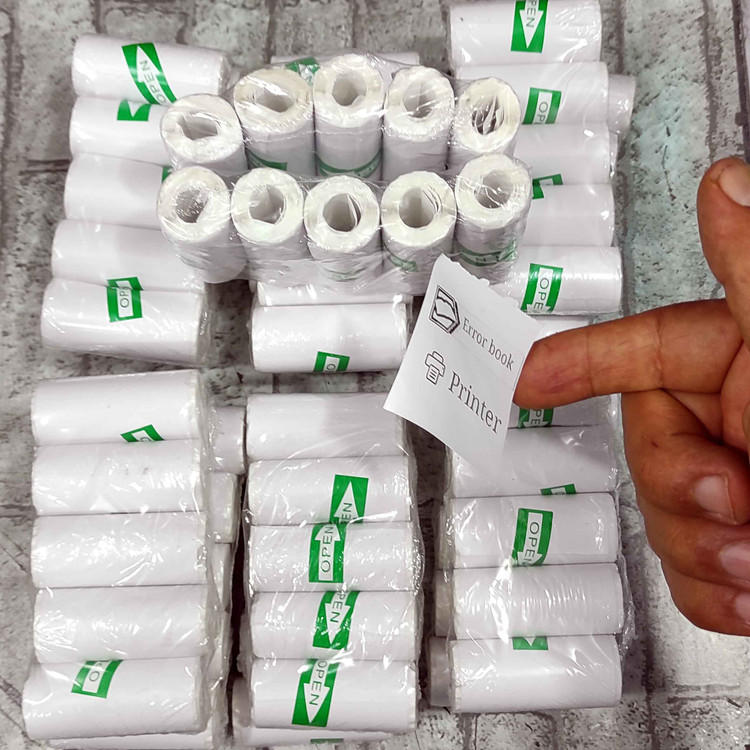 رول کاغذبرچسبدار بسته 10 رولی اصلی مینی پرینتر و چاپگرهای بلوتوثی با ضمانت ماندگاری چاپ طولانی مدت
