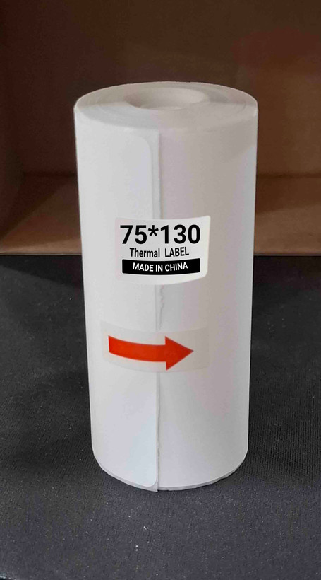 رول برچسب حرارتی اندازه 75 در 130 میلیمتر بسته 10 رولی (قیمت عمده ) وارداتی درجه یک ساخت چین