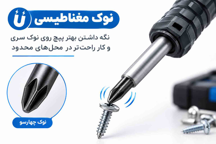 فازمتر هوشمند چهارسو BAOLIAN | تستر برق چندکاره و پیچگوشتی مغناطیسی